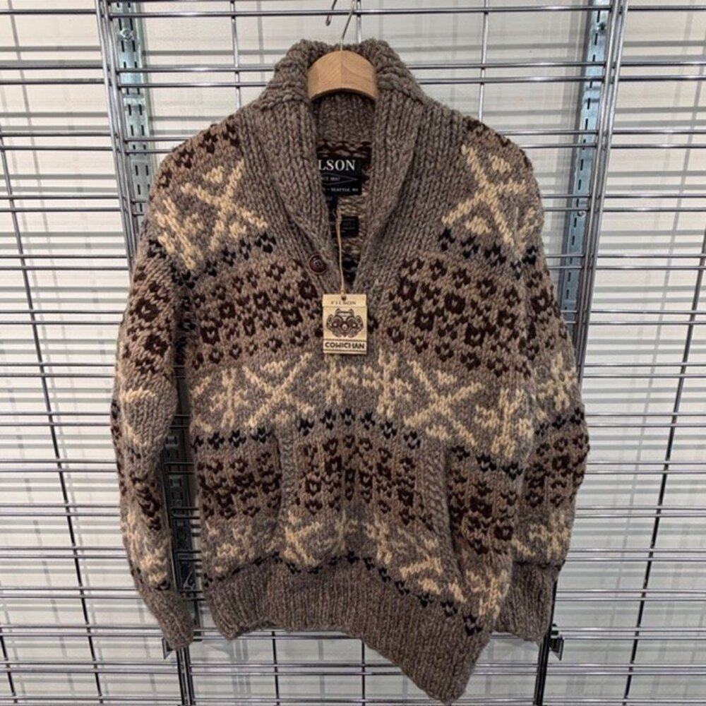Filson Cowichan Sweater XS Brown Multi NWT